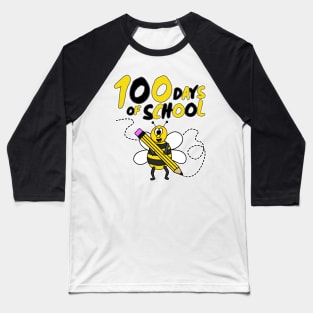 100 Days Of School Bee Wildlife Kindergarten 2022 Baseball T-Shirt